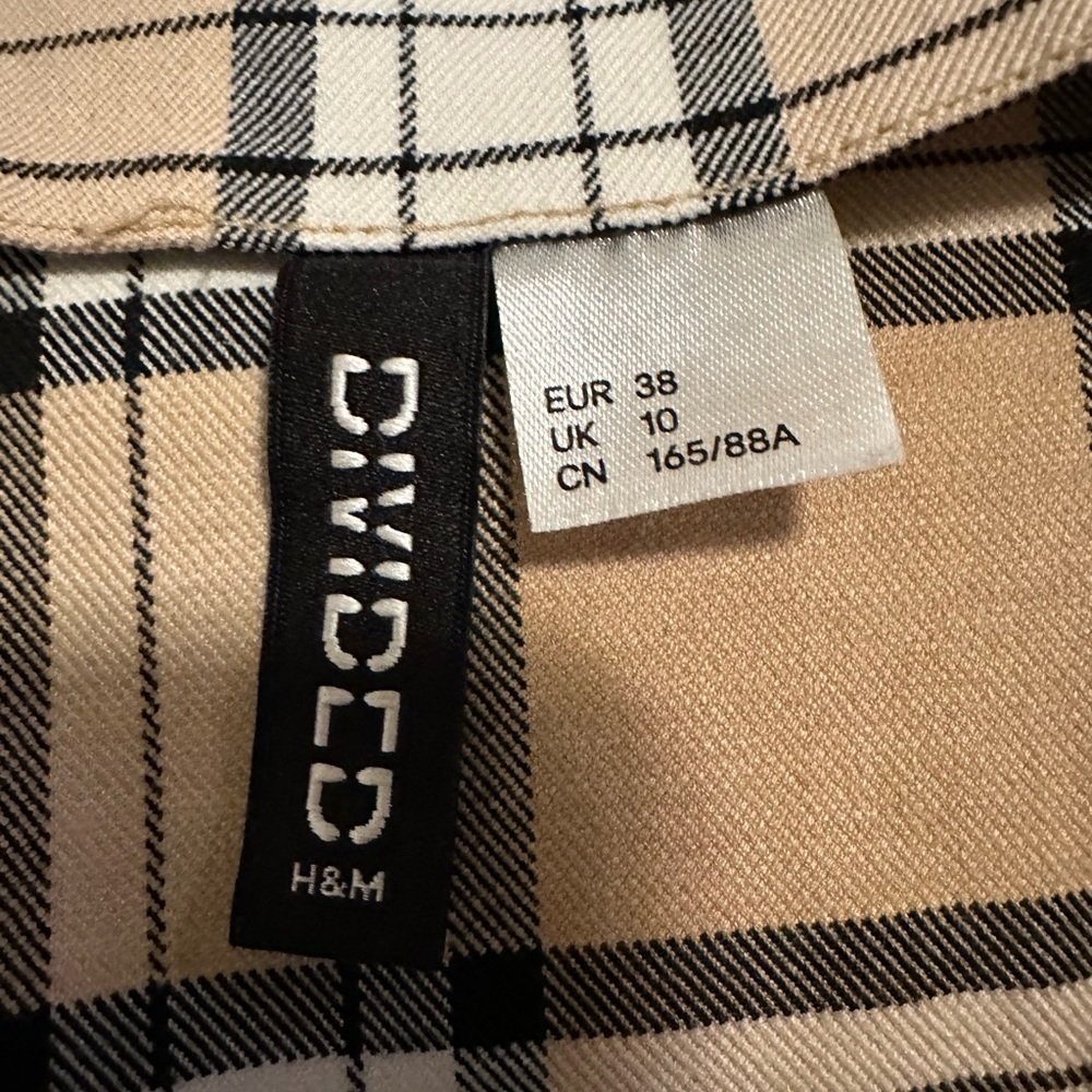 Divided Plaid Mini Button Front Jumper Dress Size… - image 3